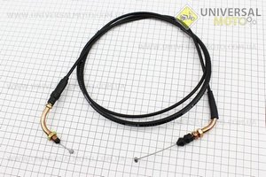 Трос газу 4Т-50см.куб. (кріплення верхнє з різьбою) (трос 193см; кожух 180см). Китай (Троса / UM3050-V96)