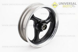 Диск передній литий MT3,50x13 d12мм (диск гальм. 3 болта) "3 променя" чорний / сірий. Китай (Диски до скутера / UM3060-V20)