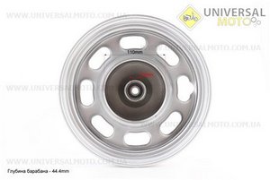 Диск передній сталевий 10" d12мм (бараб. торм., d-110мм) сірий. Китай (Диски до скутера / UM3060-V24)