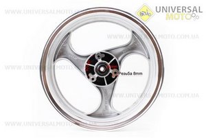 Диск передній литий MT3,50x13 d12мм (диск гальм. 3 болта) "3 променя" сірий (VIPER - F1). Китай (Диски до скутера / UM3060-V33)