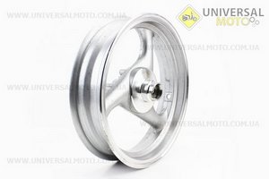 Диск передній литий MT2,50x12 d12мм (диск гальм. 3 болта) "3 променя" сірий, тип2. Китай (Диски до скутера / UM3060-V47)