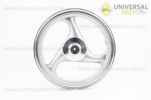 Диск передній литий MT2,50x12 d12мм (диск гальм. 3 болта) "3 променя" сірий, тип2. Китай (Диски до скутера / UM3060-V47)