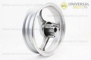 Диск передній литий MT2,50x12 d12мм (диск гальм. 3 болта) "3 променя" сірий, тип2. Китай (Диски до скутера / UM3060-V47)