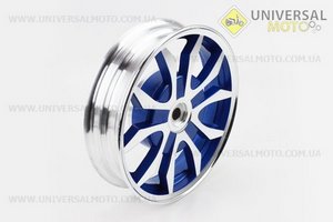Диск задній литий MT2,15x10 Z19 для 4Т (бараб. гальм., d - 110 мм) "5 променів" сірий / синій. Китай (Диски до скутера / UM3060-V70)