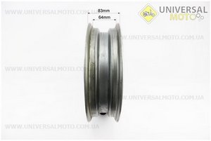 УЦІНКА Диск задній литий MT2,50x10 Z16 для 2Т (бараб. гальм, d-107мм) "5 променів" сірий (невеликий наліт). Китай (Диски до скутера / UM3060-V76)