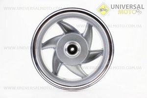 Диск передній литий MT2,50x10 d12мм (диск гальм. 3 болта) "6 променів" сірий. Китай (Диски до скутера / UM3060-V80)