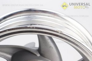 УЦІНКА Диск передній литий MT2,50x10 d12мм (диск торм. 3 болта) "6 променів" сірий (незначний дфект, див. фото). Китай (Диски до скутера / UM3060-V89)