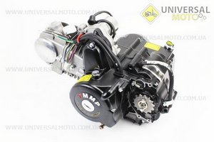 Двигун мопедний в зборі 125куб (Delta) - "автомат" (алюмінієвий циліндр), чорний. TMMP (Двигуни в зборі / UM3071-V05)