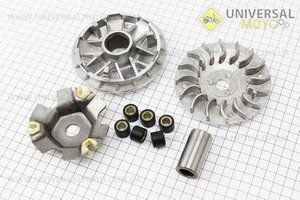 Вариатор передний комплект Honda LEAD90 + втулка, крыльчатка. Китай (Скутер Honda Lead \ UM3082-V22)