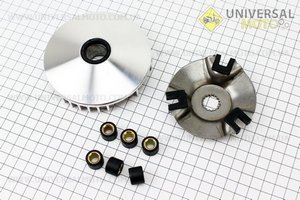 Варіатор передній комплект Yamaha BWS 100 (під вал 16мм). Китай (Запчастини до японського скутера / UM3082-V74)