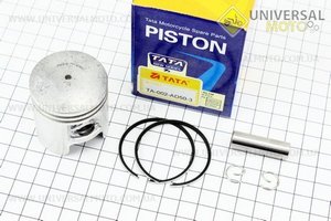 Поршень, кольца, палец комплект Suzuki AD50/LETS 41мм + 0,75 (палец 10мм). TATA (Скутер Suzuki Address 50 \ UM3083-V51)