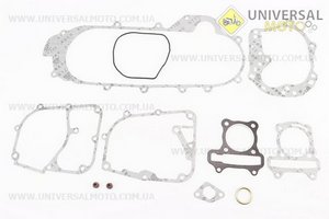 Прокладки двигуна 80см.куб.-47мм, комплект 11 деталей, довгий варіатор. Китай (Запчастини до 4Т скутера / UM3091-V54)