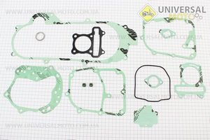Прокладки двигуна 100см.куб.-50мм, комплект 16 деталей, короткий варіатор (метал). TMMP (Запчастини до 4Т скутера / UM3093-V70)