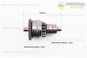 Бендикс стартера у зборі. TATA (Запчастини до 4Т скутера / UM3093-V87)
