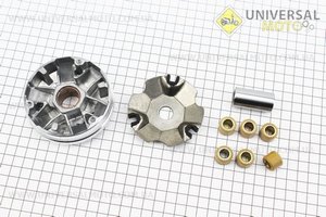 Варіатор передній + втулка комплект. ZHENGHE (Запчастини до 4Т скутера / UM3095-V30)