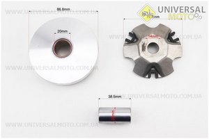 Варіатор передній + втулка комплект. ZHENGHE (Запчастини до 4Т скутера / UM3095-V30)