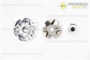 Варіатор передній+втулка+крильчатка комплект. TMMP (Запчастини до 4Т скутера / UM3096-V13)