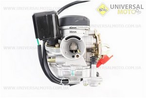 Карбюратор в сборе (пласт. крышка). B-cycle (Скутер 50-100см3 / UM3096-V40)