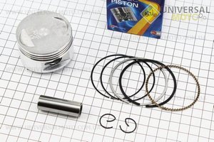 Поршневий комплект (поршень, кільця, палець) 150см.куб. 57,4мм STD (палець 15мм). TATA (Запчастини до 4Т скутера / UM3100-V97)