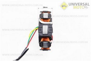 Статор магнето (генератора) (8 котушок роз'єм "мама 3+2") висота 28мм. TMMP (Запчастини до 4Т скутера / UM3103-V05)