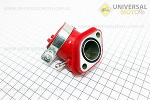 Патрубок карбюратора ЧЕРВОНИЙ. Китай (Запчастини до 4Т скутера / UM3103-V28)