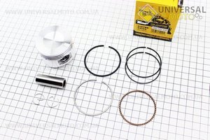 Поршневий комплект (поршень, кільця, палець) 125см.куб. 52,4мм STD (палець 15мм). TMMP (Запчастини до 4Т скутера / UM3103-V56)