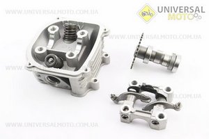 Головка циліндра з клапанами+пастель+розподільний вал у зборі 125см.куб.. Китай (Запчастини до 4Т скутера / UM3105-V03)