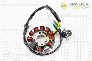 Статор магнето (генератора) (11 котушок роз'єм "мама 4+2") висота 31мм, тип 2. TMMP (Запчастини до 4Т скутера / UM3105-V59)