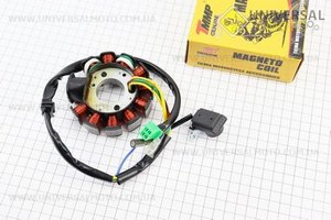 Статор магнето (генератора) (11 котушок роз'єм "мама 4+2") висота 31мм, тип 2. TMMP (Запчастини до 4Т скутера / UM3105-V59)