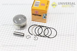Поршневий комплект (поршень, кільця, палець) 150см.куб. 57,4мм +0,50 (палець 15мм) жовта коробка. SEE (Запчастини до 4Т скутера / UM3106-V17)