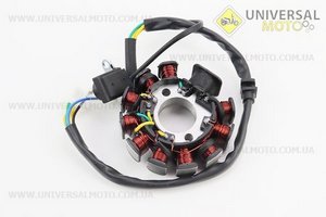 Статор магнето (генератора) (11 котушок роз'єм "мама 4+2") висота 32мм. TATA (Запчастини до 4Т скутера / UM3107-V71)
