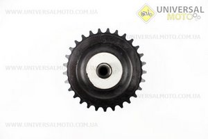 Зірка варіатора задня (пластмас) із валом внутрішнім. Китай (Запчастини до 2Т цепного скутера / UM3110-V04)