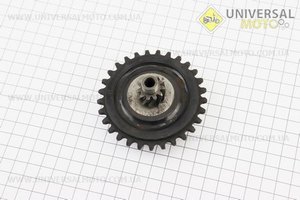 Зірка варіатора задня (пластмас) із валом внутрішнім. TATA (Запчастини до 2Т цепного скутера / UM3110-V05)
