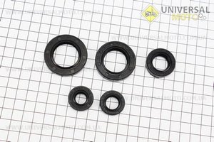 Сальник двигателя комплект 5 штук TB60 (26*42*7; 25*40*8; 17*29*8; 14*24*6; 12*24*7). Mototech (Скутер 2Т-Цепной / UM3111-V36)