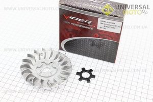 Крыльчатка вариатора переднего (под вал 16мм) + шайба "крест" Yamaha JOG90/STELS. Viper (Скутер Yamaha Jog \ UM3121-V08)