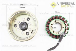 Магнето у зборі 250см.куб.. Viper (Запчастини на максіскутер 250сс / UM3130-V31)