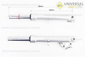 Амортизатор передній комплект 2шт (дискові гальма) 390мм. Mototech (Запчастини на скутер Viper Wind / UM3152-V95)