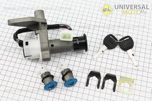 Замки комплект (запалювання, сидіння, багажник). Китай (Запчастини на скутер Viper Storm / UM3170-V28)