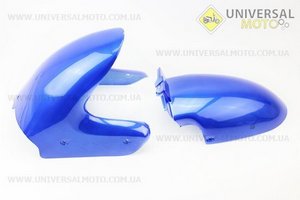 Пластик - крило переднє комплект 2шт (дві частини) СИНІЙ. Китай (Запчастини на скутер Viper Storm / UM3170-V36)