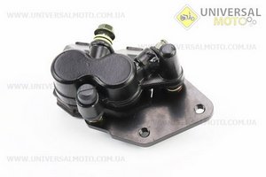 Гальмівний супорт задній системи (двопоршневий) + колодки ТИП №1, чорний. Китай (Запчастини на скутер Viper Storm / UM3171-V06)