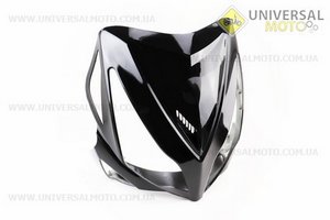 Пластик - передній верхній (де фара) STORM 2013, ЧОРНИЙ. Китай (Запчастини на скутер Viper Storm / UM3171-V58)