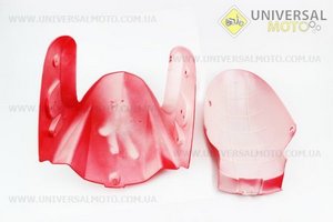 Пластик - крило переднє комплект 2шт (дві частини) Storm New, ЧЕРВОНИЙ. Китай (Запчастини на скутер Viper Storm / UM3172-V70)