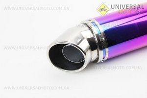 Глушник прямоточний без коліна 340 * 100мм TUNING, ПЛАЗМА. Китай (Запчастини до 4Т скутера / UM3173-V13)