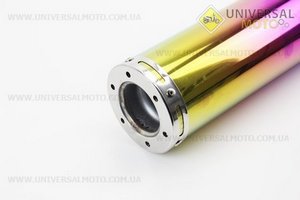 Глушник прямоточний без коліна 340 * 100мм TUNING, ПЛАЗМА. Китай (Запчастини до 4Т скутера / UM3173-V13)