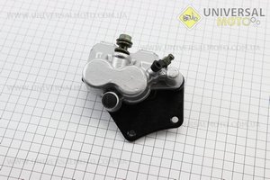 Гальмівний супорт задній системи (двопоршневий) + колодки ТИП №4, чорний. Китай (Запчастини на скутер Viper Storm / UM3173-V96)