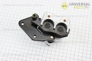 Гальмівний супорт задній системи (двопоршневий) + колодки ТИП №3.1, сріблястий. Китай (Запчастини на скутер Viper Storm / UM3175-V30)