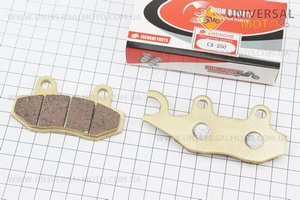 Гальмівні колодки (дискові) ліве вухо, Viper - RACE/STORM/CG/СВ/HONDA-LS125;NSR 50;MBX 50/LIFAN/KYMCO-Pulsar/LONCIN, комплект 2шт, жовті. ZHENGHE (Запчастини до 4Т скутера / UM3175-V64)