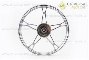 Диск передній литий 1,2-17 "DELTA, сріблястий (вісь 10мм). Китай (Запчастини для мопеда Дельта / UM3180-V39)