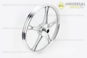 Диск передній литий 1,2-17 "DELTA, сріблястий (вісь 10мм). Китай (Запчастини для мопеда Дельта / UM3180-V39)