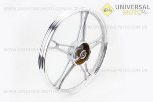 Диск передній литий 1,2-17 "DELTA, сріблястий (вісь 10мм). Китай (Запчастини для мопеда Дельта / UM3180-V39)